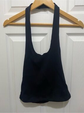 Camila Coelho NWT Black Scoop Halter Tank
